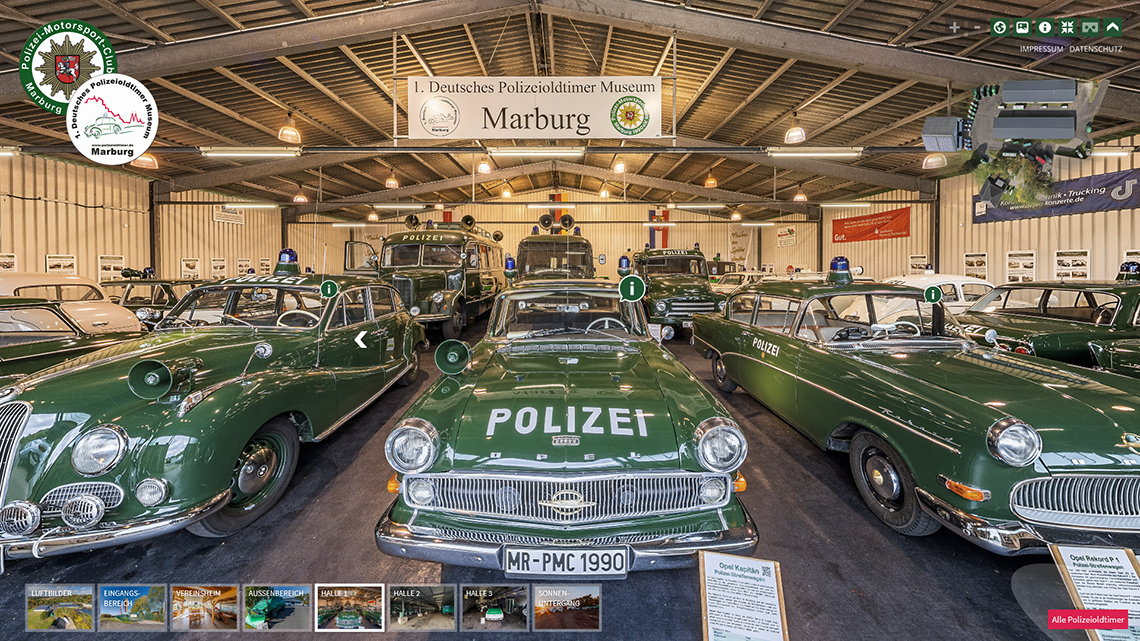 360 Grad Rundgang Polizeioldtimer-Museum-Marburg